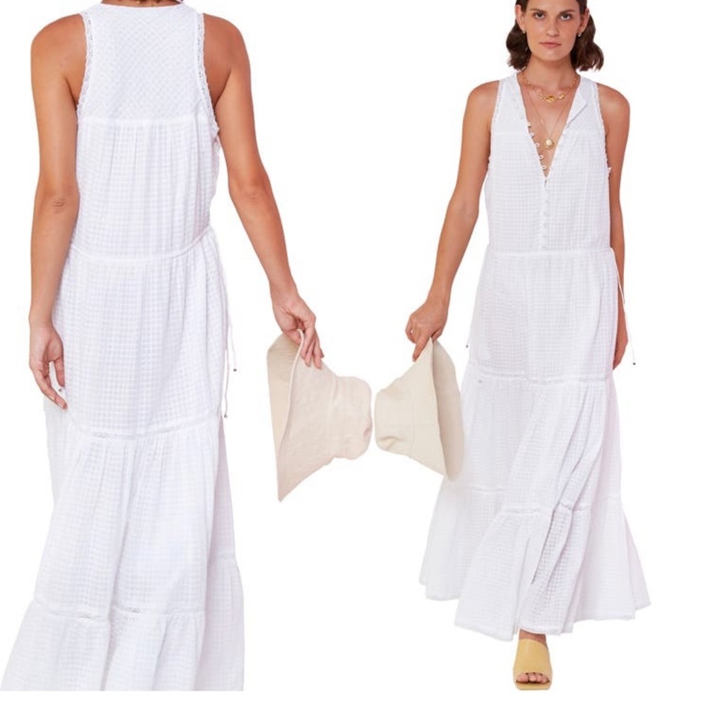 New Magali Pascal Sophia sleeveless white maxi dress. Size S